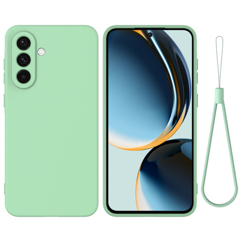 Samsung Galaxy A36 Pure Color Liquid Silicone Shockproof Full Coverage Phone Case - Green